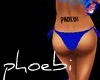 pb blue bikini  bottoms