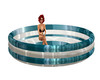 teal/silver pool float