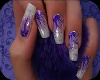 purple splash nails