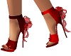 (k) red satin heels
