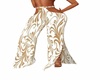GLD BROCADE FLARED PANTS