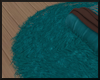 Teal Fuzzy Rug ~