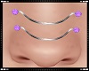 Nose Gems Silver Purple