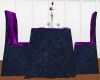 romantic table in purple
