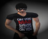 You Mad? black vneck