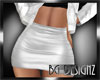 [BGD]White Leather Skirt