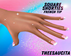 short squares french tip
