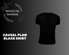 Causal Plan Black Shirt