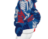 blue red coat