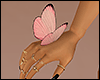 Pink Butterfly on Hand