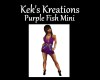 Purple Fish Mini Dress