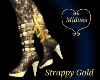 (MDS) Strappy Gold Heels