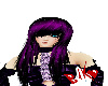 Purple&black goth hair