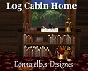 log cabin book shelve