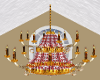 gold and ruby chandelier