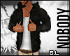 BL| Leather Jacket & Wht