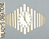 Gold & white Slat Clock