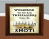 welcome to bar sign