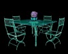 Teal Patio Table
