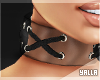 X Laced Choker CLEAR BLK
