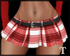 red pleated skirt