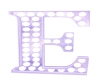 Lilac Blinking Letter E