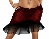 RED DENIM SKIRT