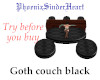 Goth couch/table set
