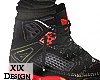 -X-  black and red