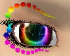 Rainbow eye decorations