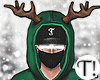 T! Reindeer Green Hoodie