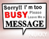 !N BUSY Sign