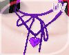 Heart Pink Necklace Purp