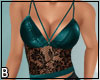 Teal Coset Lace Top