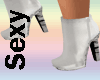 Diva Zipper Boots White