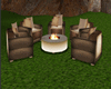 Armchairs with fireplace