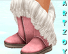 ! Pink Fur Boots