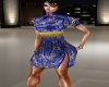 Blue and Gold Asian Dres