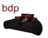 [bdp]Red/Blk Round Sofa