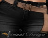 BELTED BLACK JEANS