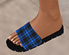 Blue Sandals Plaid (F)