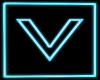 Neon Letter V Sign