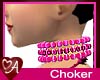Hot Pink Beaded Choker