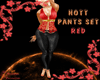 Hott Pants Set  Red XXL