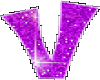 Purple Glitter V