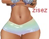 !Z! holo latex shorts RL