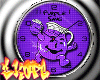 (+) Purple Swag Clock
