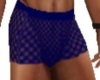 blue fishnet shorts