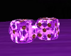 sexy kissing dice purple