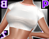 Ribbed Skater Fit /White